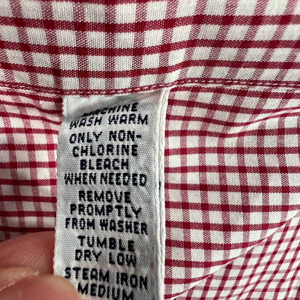 Polo Ralph Lauren Shirt Mens 17.5 Red Check Long Sleeve Button Up Curham Classic